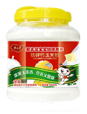 愛之藍果蔬寶玉米粉800g透明桶裝