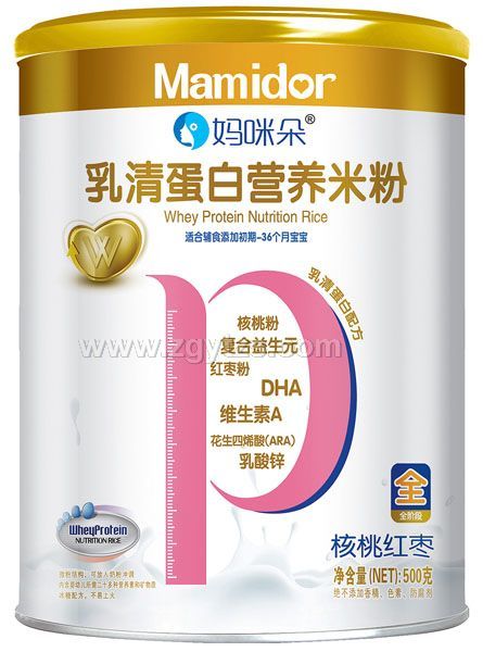 媽咪朵核桃紅棗乳清蛋白營養米粉罐裝