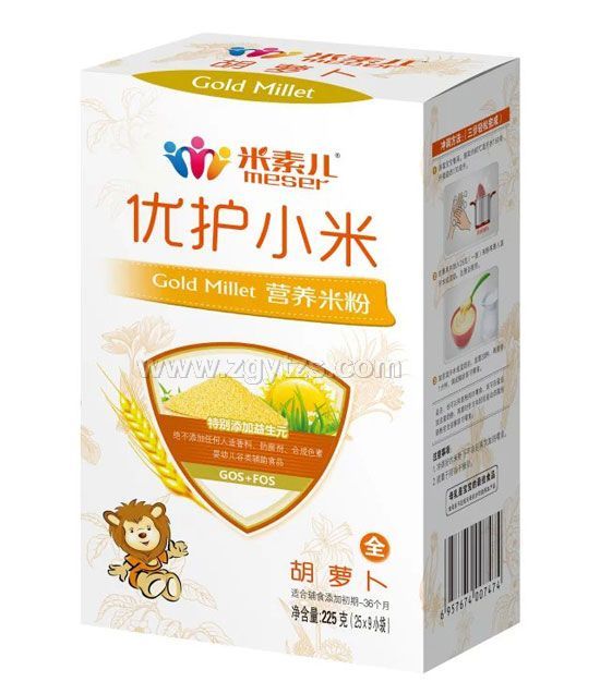 米素兒胡蘿卜優護小米營養米粉盒裝