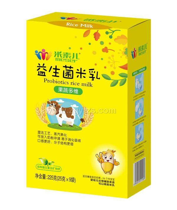 米素兒益生菌米乳-果蔬多維配方盒裝