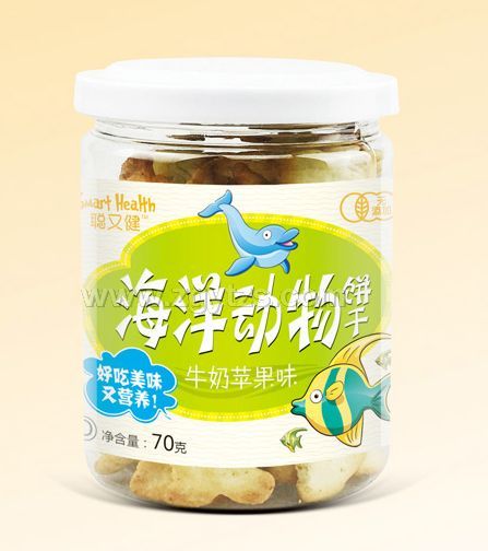 聰又健海洋動物餅干(牛奶蘋果味)