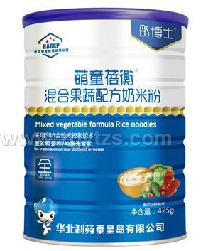 彤博士萌童蓓衡混合果蔬配方奶米粉罐裝