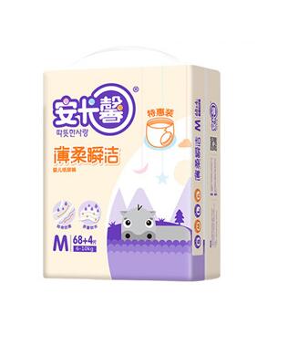 安卡馨薄柔瞬潔紙尿褲大包M68+4
