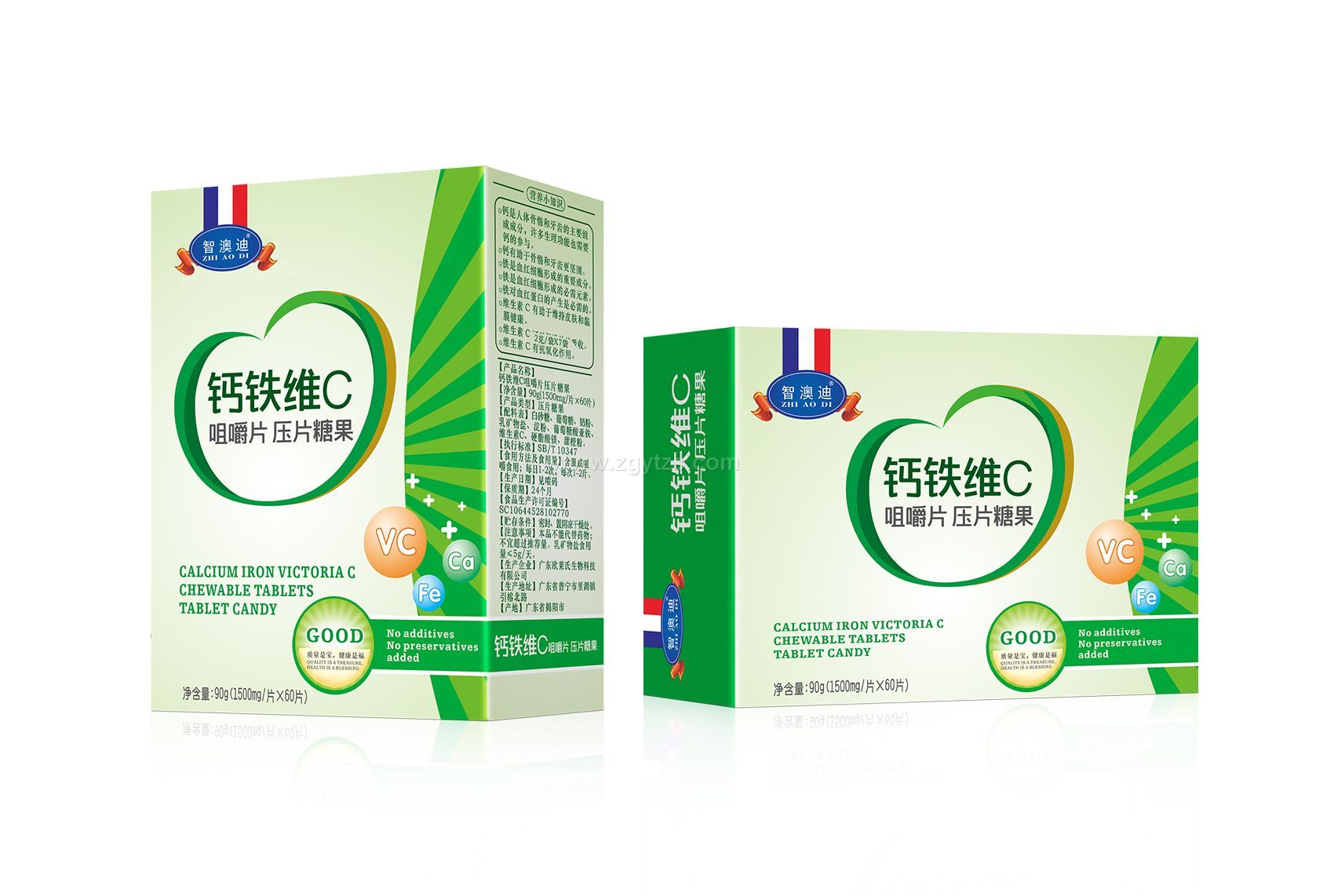 智澳迪鈣鐵維C壓片糖果