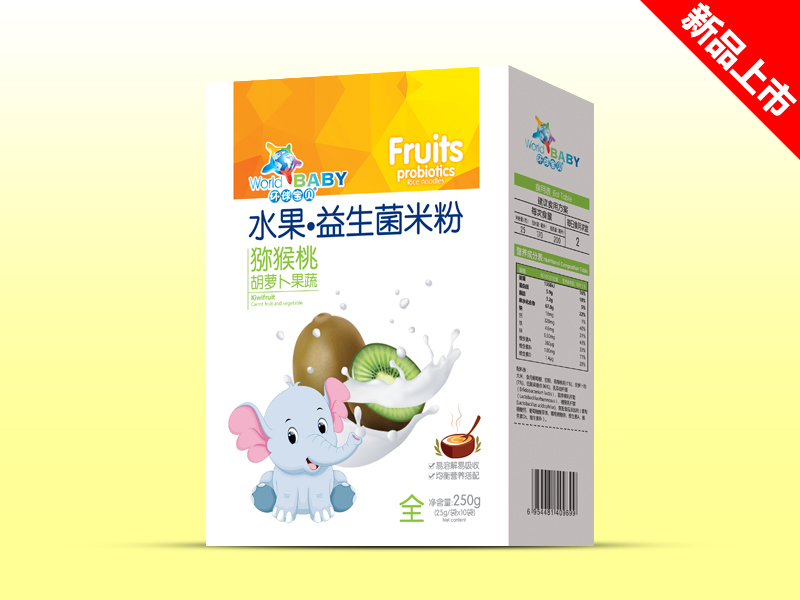 環球寶貝水果益生菌米粉獼猴桃胡蘿卜盒裝