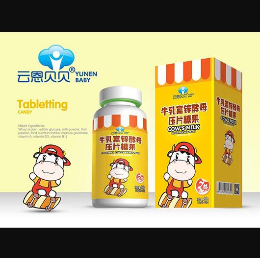 云恩貝貝牛乳富鋅酵母壓片糖果