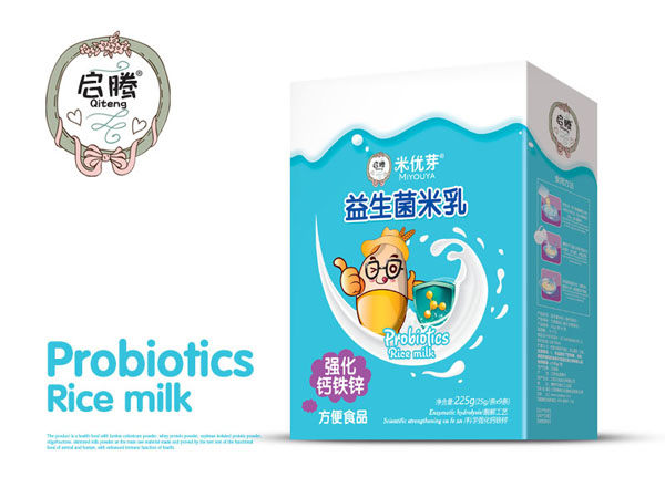 啟騰強(qiáng)化鈣鐵鋅益生菌米乳盒裝