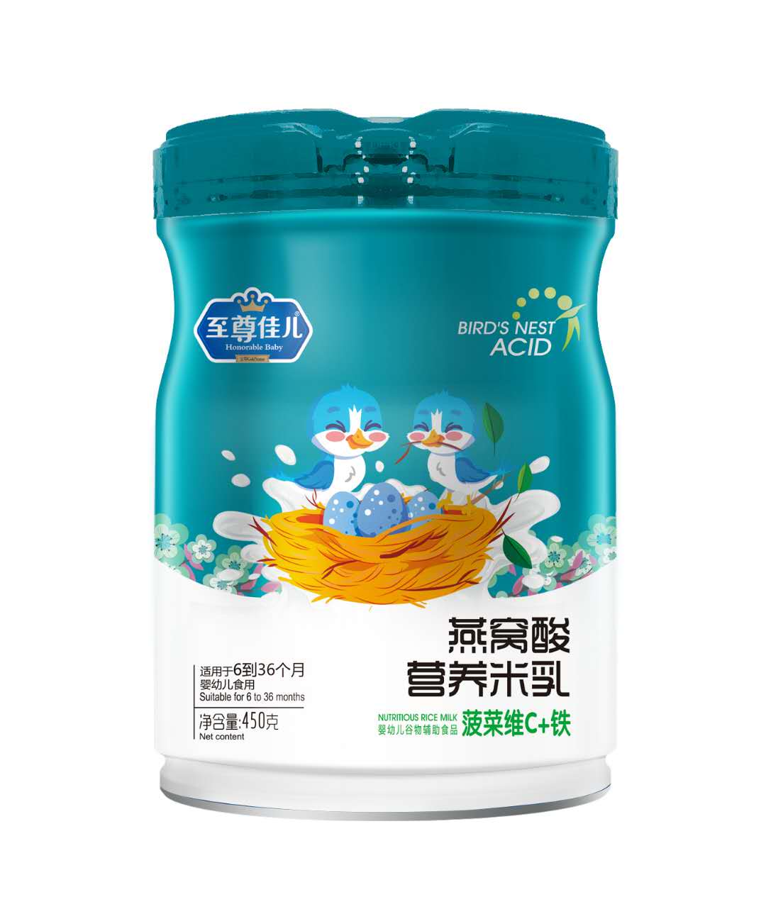 至尊佳兒燕窩酸營養(yǎng)米乳-菠菜維C+鈣