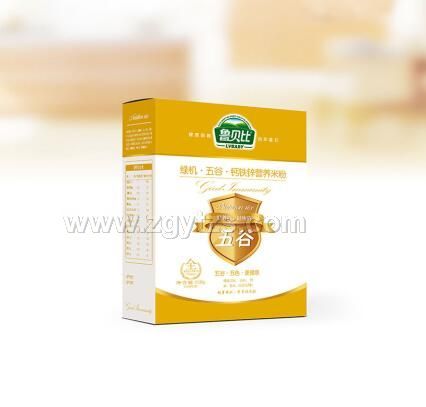 綠機五谷鈣鐵鋅營養米粉盒裝圖片