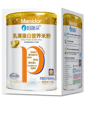 媽咪朵雙歧因子鐵鋅鈣乳清蛋白營養米粉盒裝