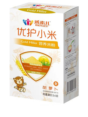 米素兒胡蘿卜優護小米營養米粉盒裝