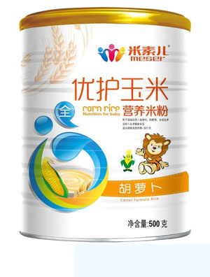 米素兒胡蘿卜優護玉米營養米粉聽裝