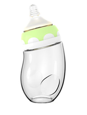 母貝兒熊貓寶寶三色玻璃無防塵罩 綠色