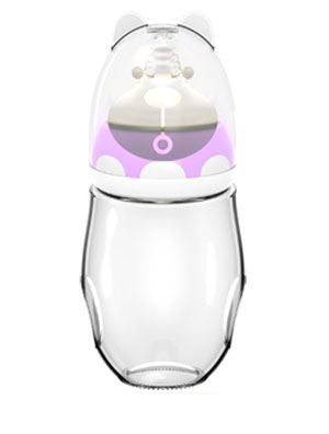 母貝兒熊貓寶寶玻璃正面三色 紫色