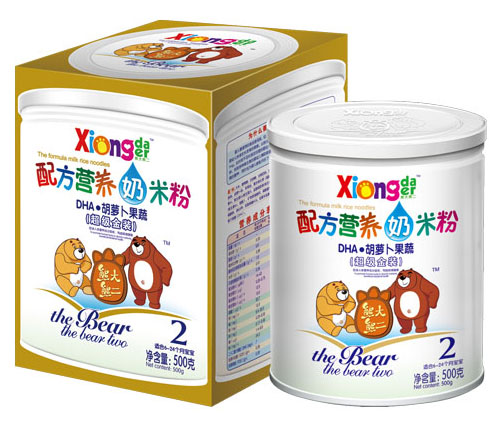 熊大熊二DHA胡蘿卜果蔬配方營養(yǎng)奶米粉
