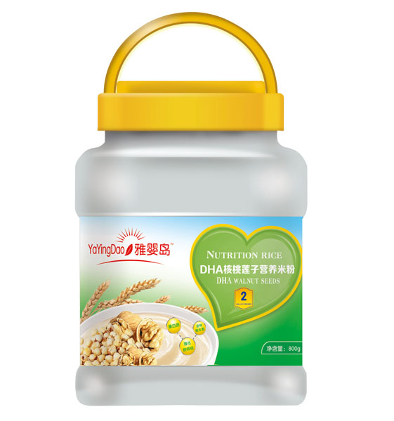 雅嬰島DHA核桃蓮子營養米粉2段