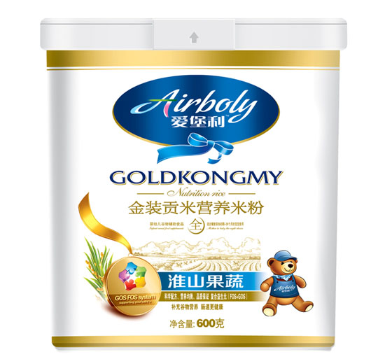 愛(ài)堡利淮山果蔬貢米營(yíng)養(yǎng)米粉600g聽(tīng)裝