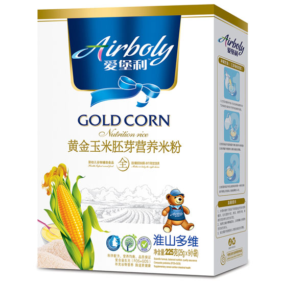 愛堡利淮山多維玉米胚芽米粉225g盒裝