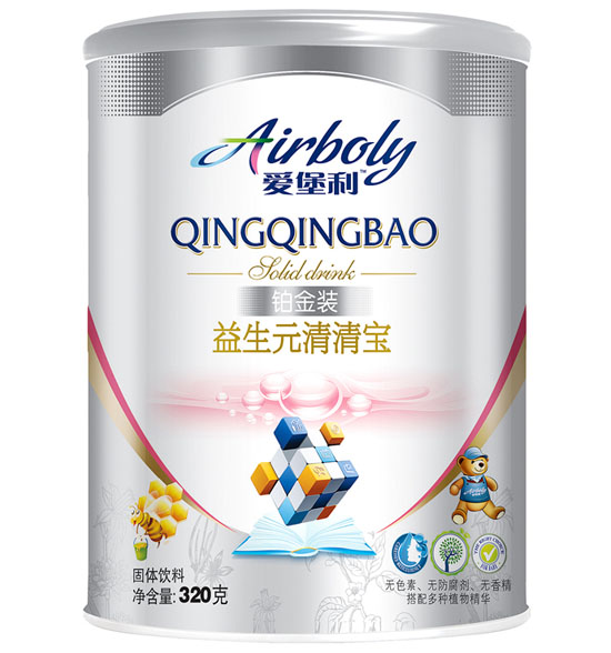 愛堡利聽裝益生元清清寶320g聽裝