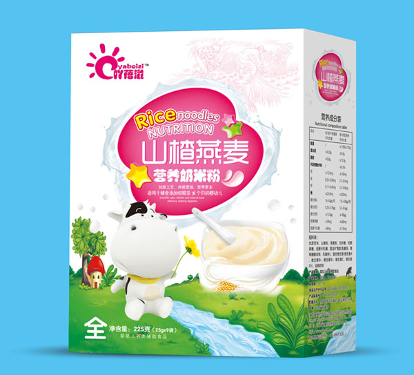 吖蓓滋山楂燕麥營養(yǎng)奶米粉盒裝