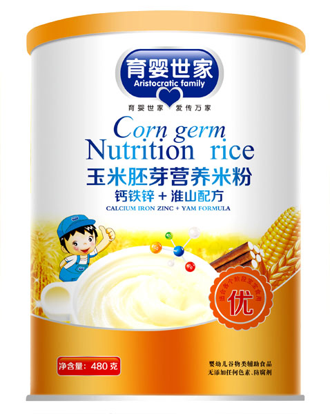 育嬰世家鈣鐵鋅+淮山配方玉米胚芽營養米粉