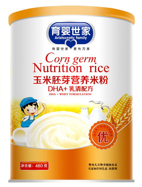 育嬰世家DHA+乳清配方玉米胚芽營養米粉