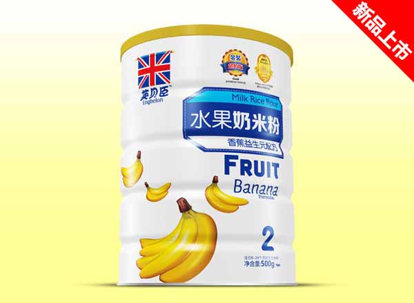 英貝臣水果奶米粉鐵聽香蕉2段