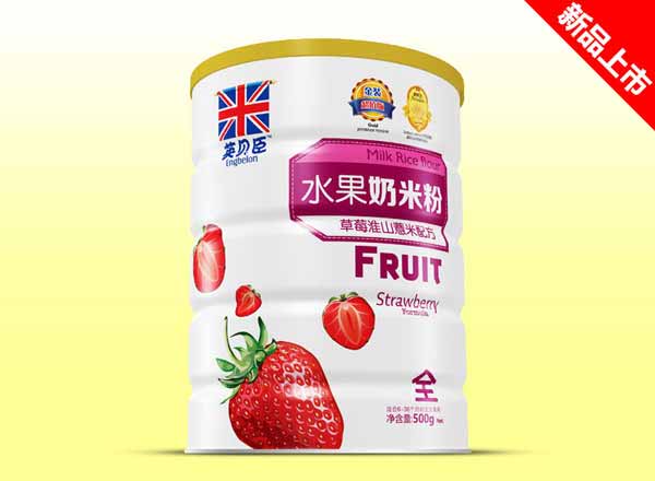 英貝臣水果奶米粉鐵聽草莓全段