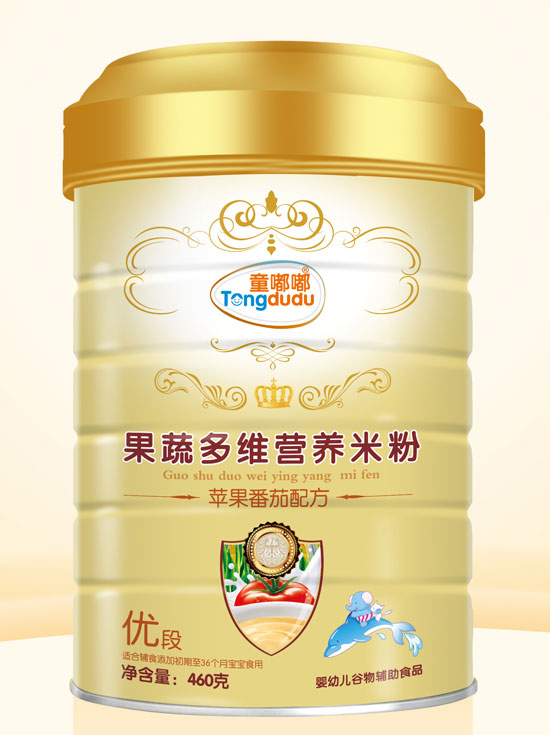 童嘟嘟蘋果番茄配方果蔬多維營養米粉