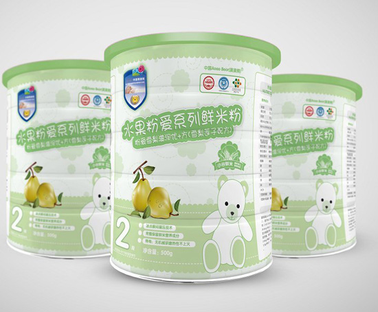 澳澳熊粉愛雪梨蓮子配方鮮米粉2段